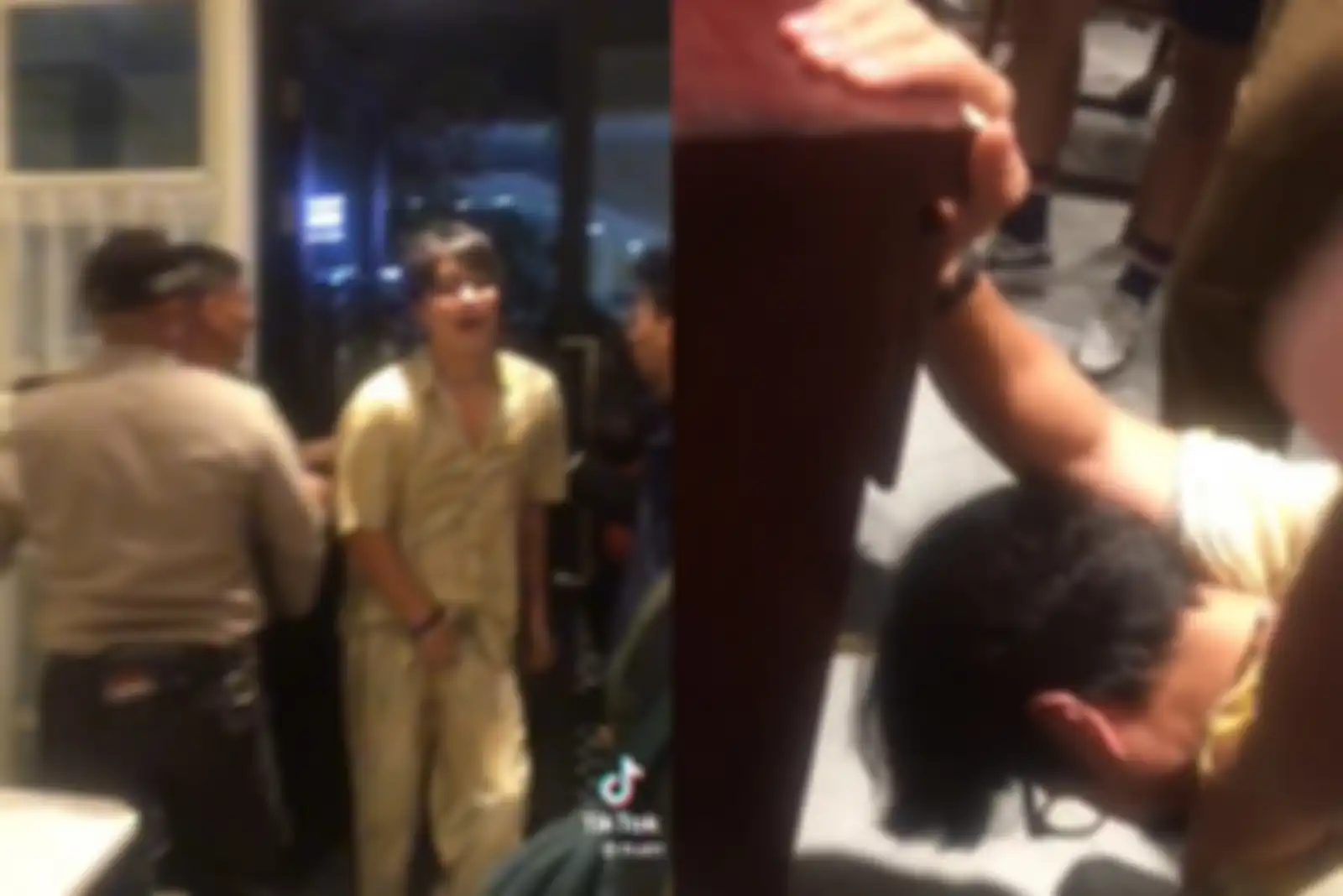 Sebuah video yang memperlihatkan Dikta berjalan kesakitan sembari memegang area vitalnya.