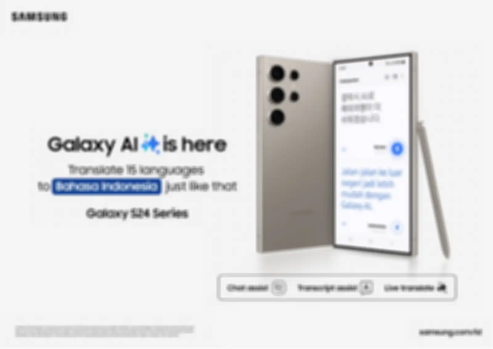 Dukungan bahasa Indonesia untuk Galaxy AI akan mulai hadir di Galaxy S24 Series di tanggal 26 April