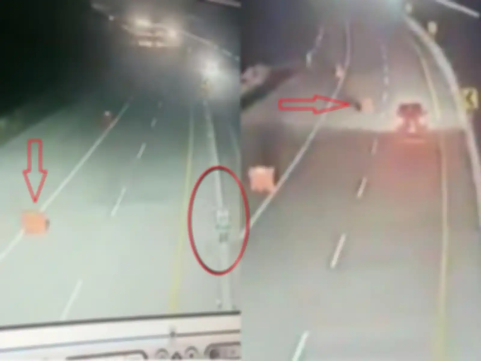 Kamera CCTV merekam kejadian janggal di KM 65 Tol Cipularang 