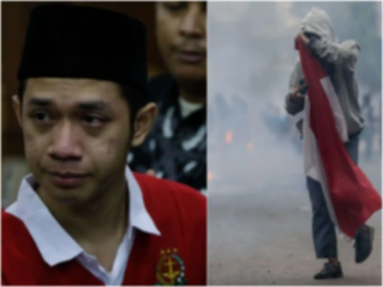 Lutfi Alfiandi adalah pemuda yang fotonya viral karena membawa bendera di tengah aksi demo pelajar STM
