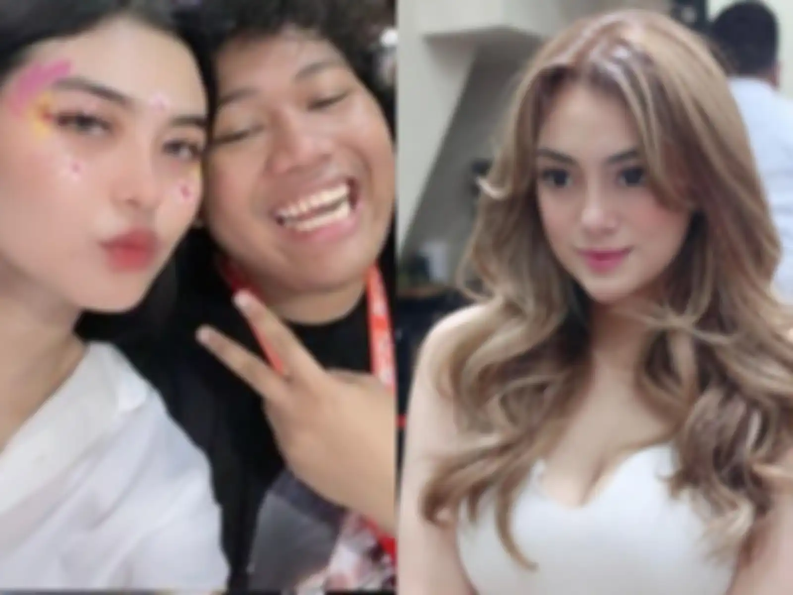 Kolase foto Marshel Widianto bersama Yansen eks JKT48 dan Celine Evangelista