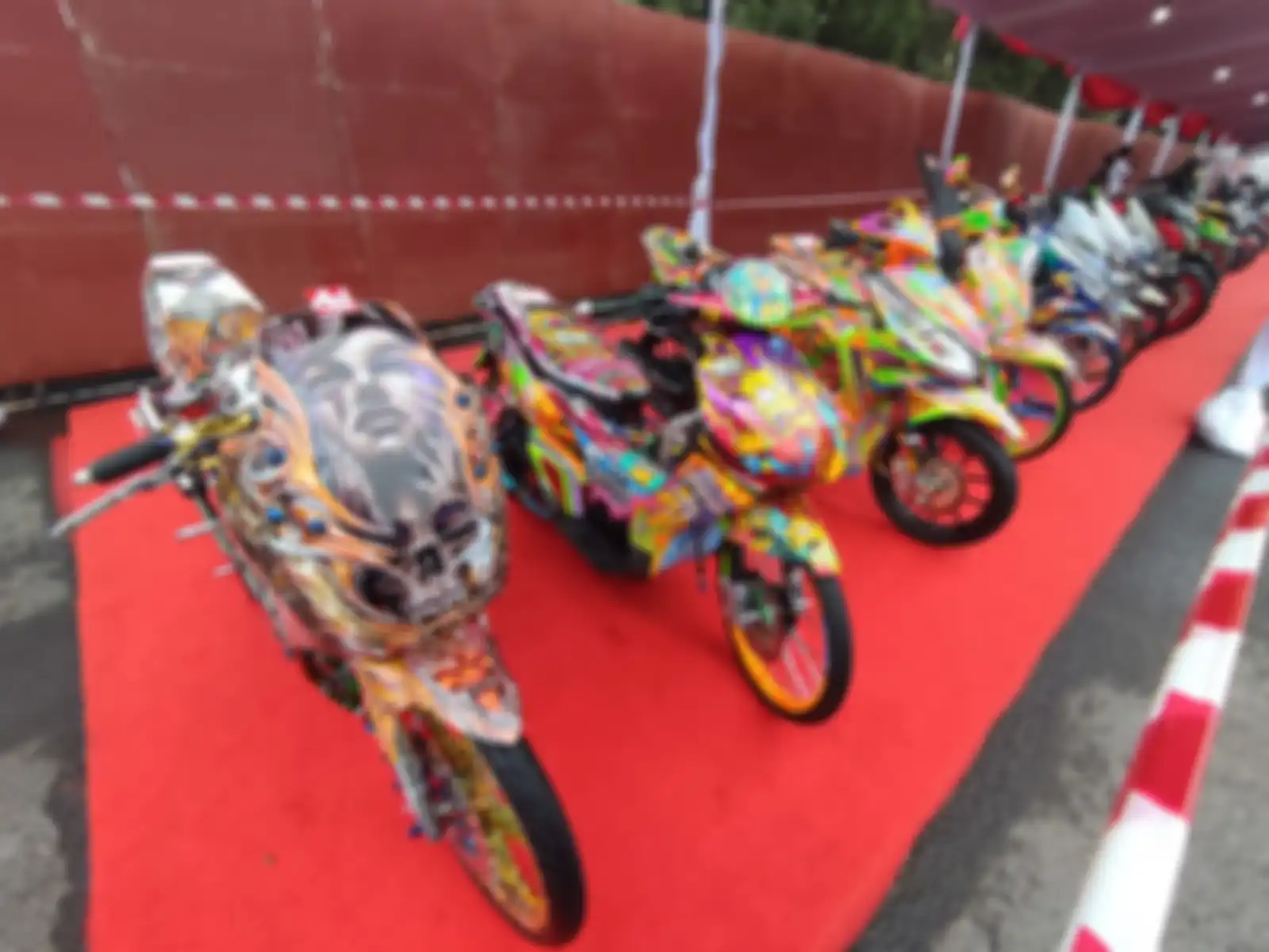 Beragam konsep modifikasi motor di kontes modifikasi Street Race Kemayoran 2023.