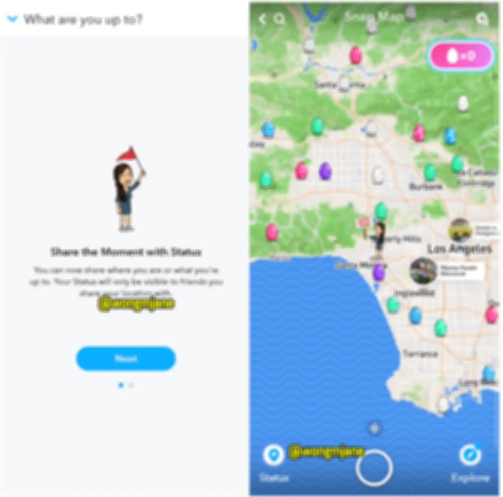 Gambaran fitur baru Snap Map