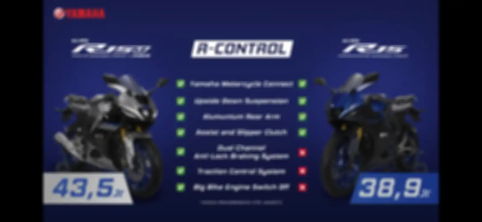 Harga All New R15M Connected ABS dan All New R15 Connected