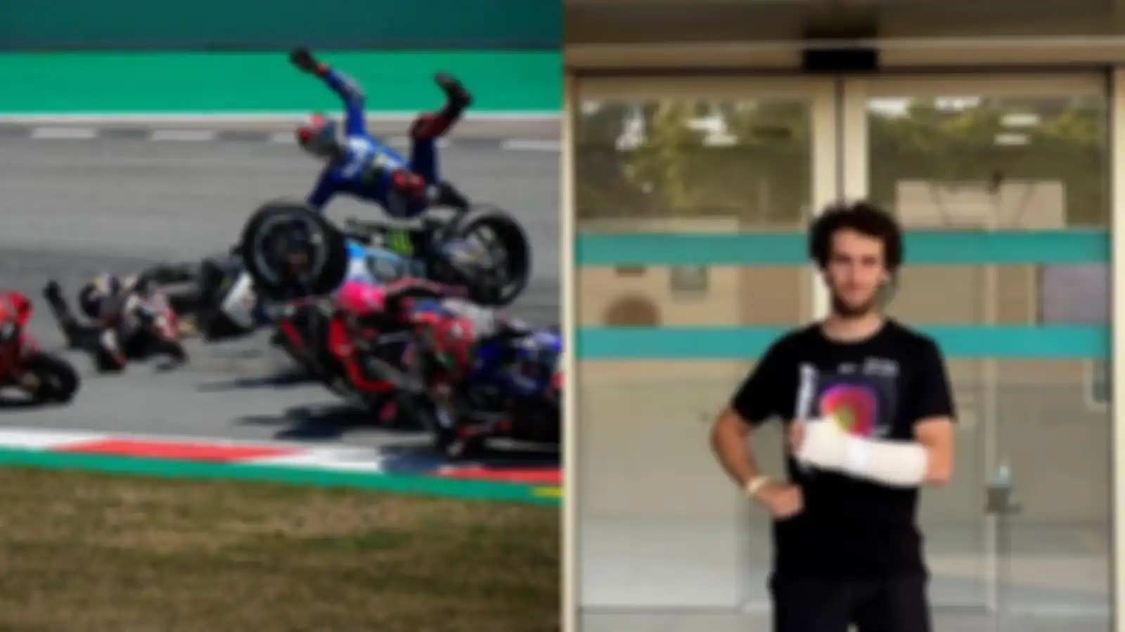 Tangan kiri Alex Rins patah setelah mengalami crash dengan Takaaki Nakagami