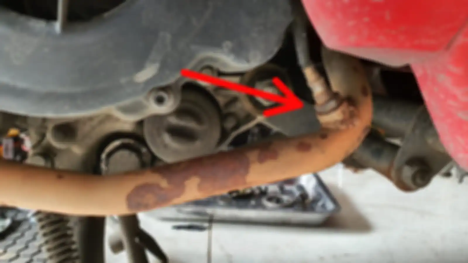 Posisi sensor Oksigen atau 02 sensor Vespa matic 