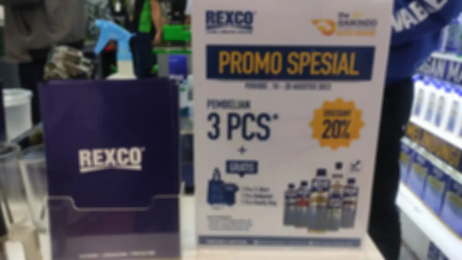 Promo spesial dari Rexco di GIIAS 2023, beli 3 produk bisa bawa pulang beberapa hadiah dan ada diskon 20 persen.