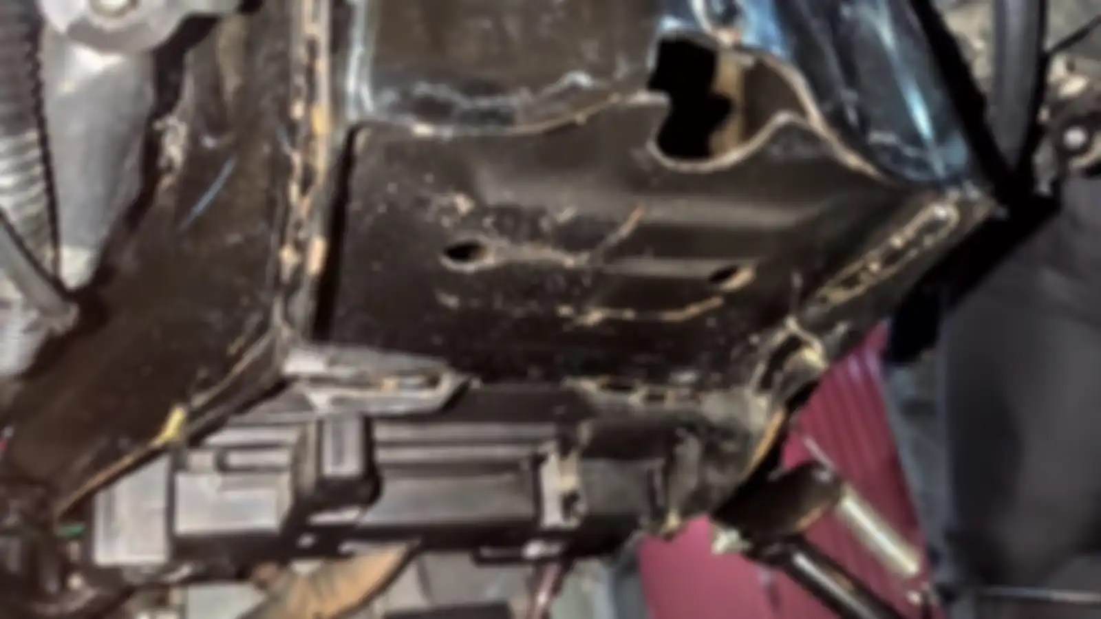 Diduga karat berada di sisi bawah rangka Honda Vario 160 milik Reza Winaldhi.
