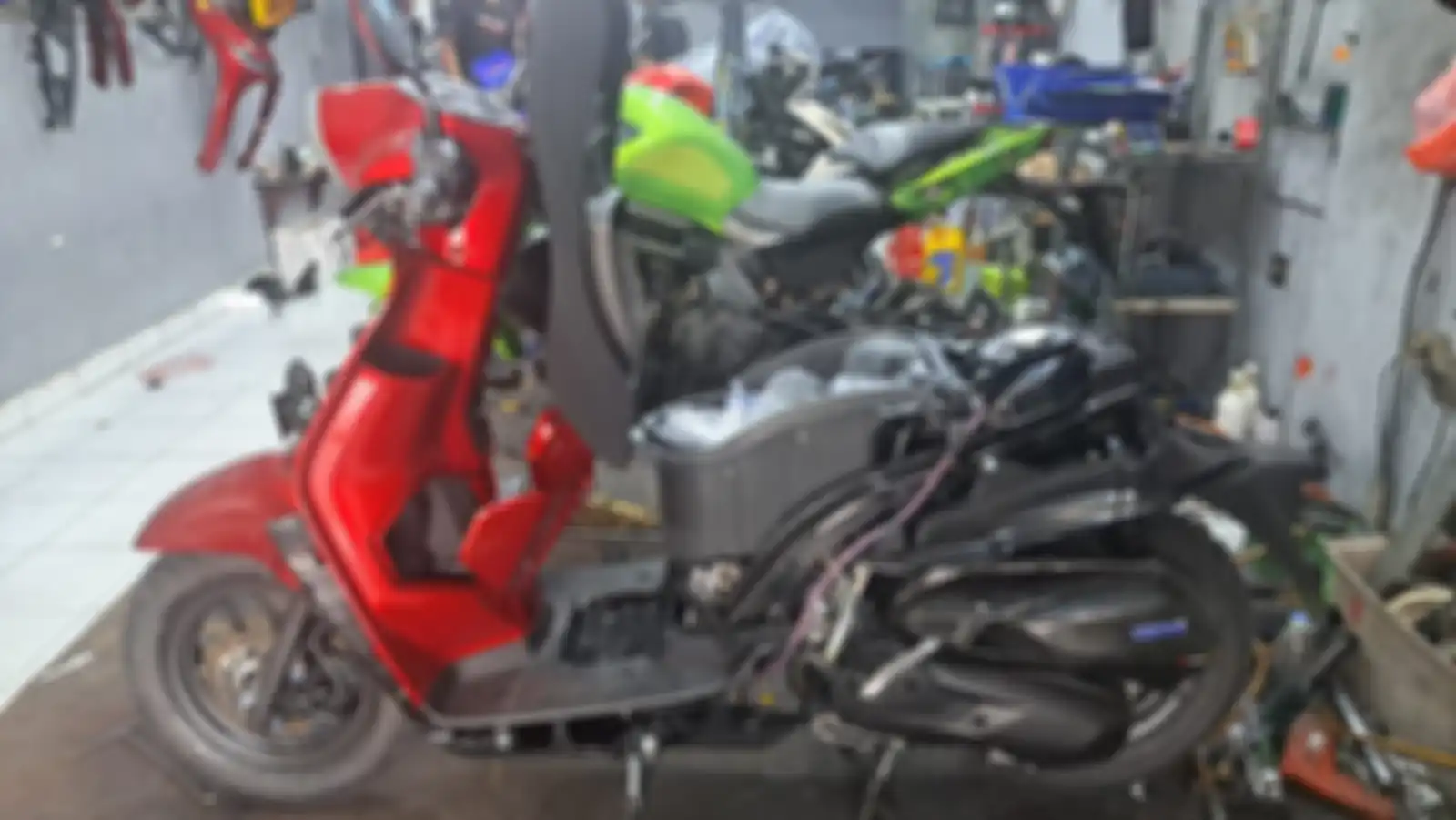 Rangka eSAF Honda Stylo 160 yang dibongkar umurnya baru 3 hari