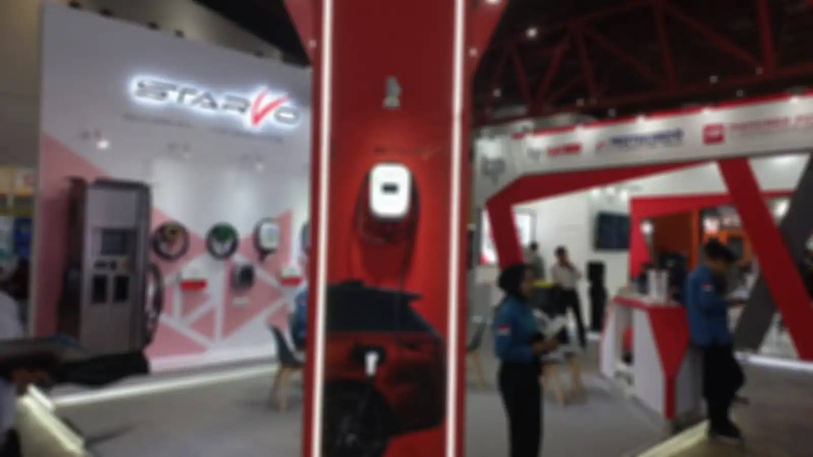 Starvo, peserta IEE 2024, penjual charging station kendaraan listrik. IEE 2024 diikuti 650 peserta pameran dari 44 negara