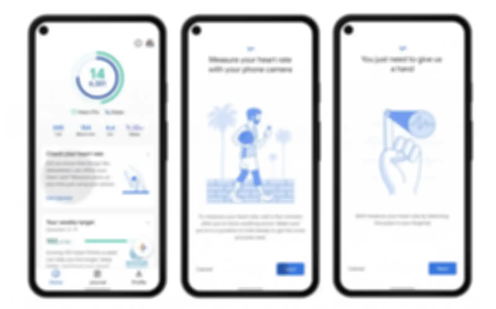langkah-langkah menghitung detak jantung menggunakan aplikasi Google Fit