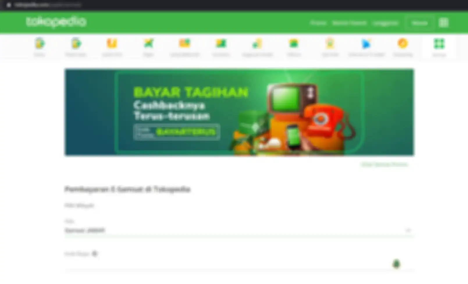 Pembayaran E-Samsat di Tokopedia