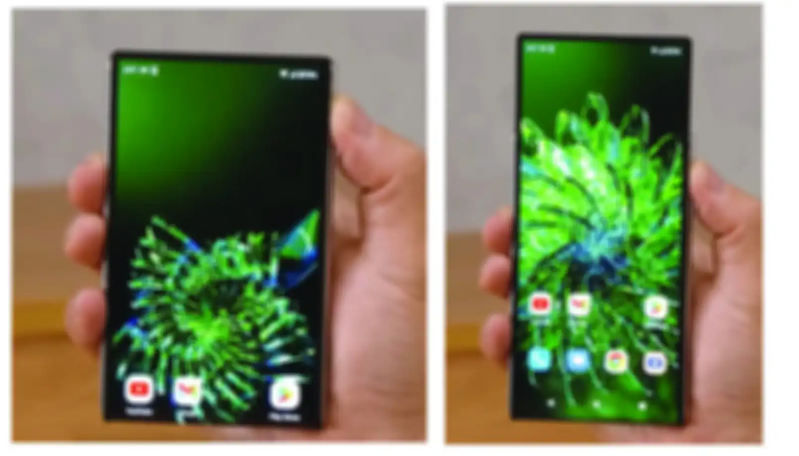 Demo smartphone  layar gulung milik Lenovo. 