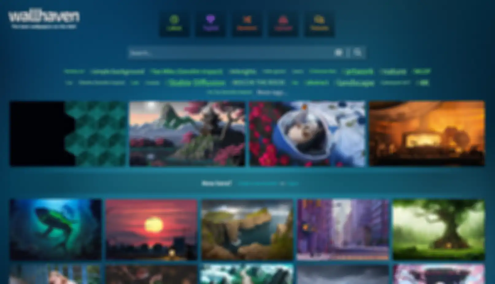 Tampilan website Wallhaven