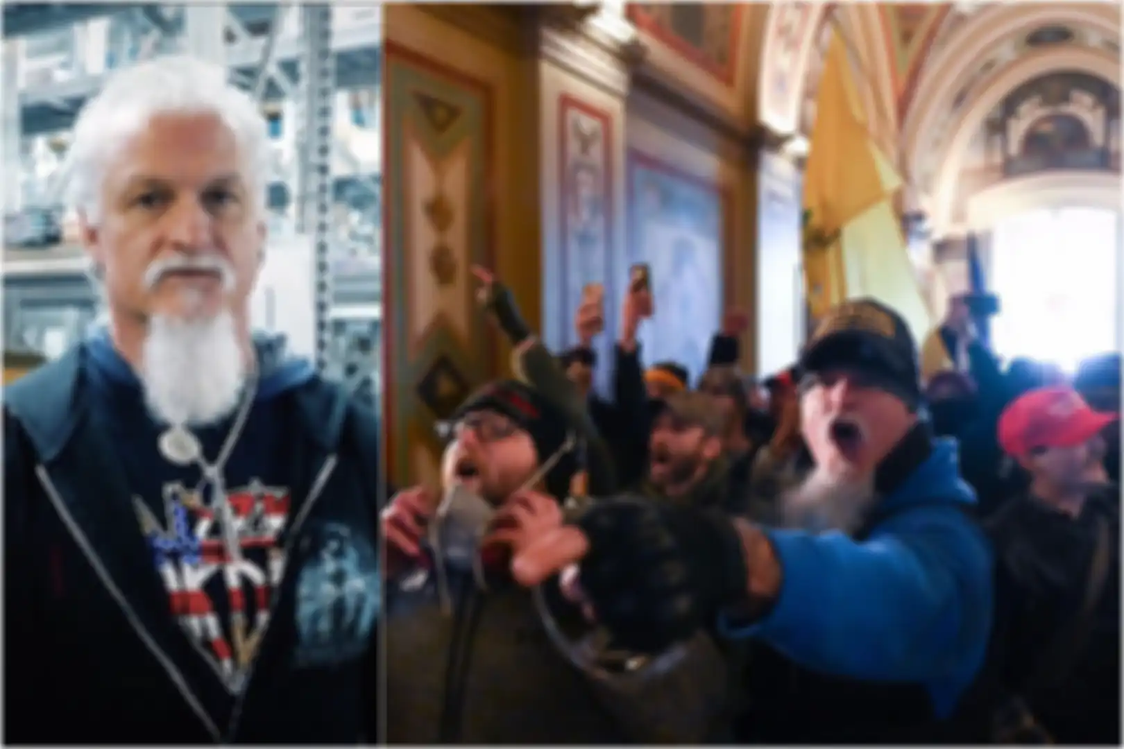 Jon Schaffer bersama demonstran di Capitol