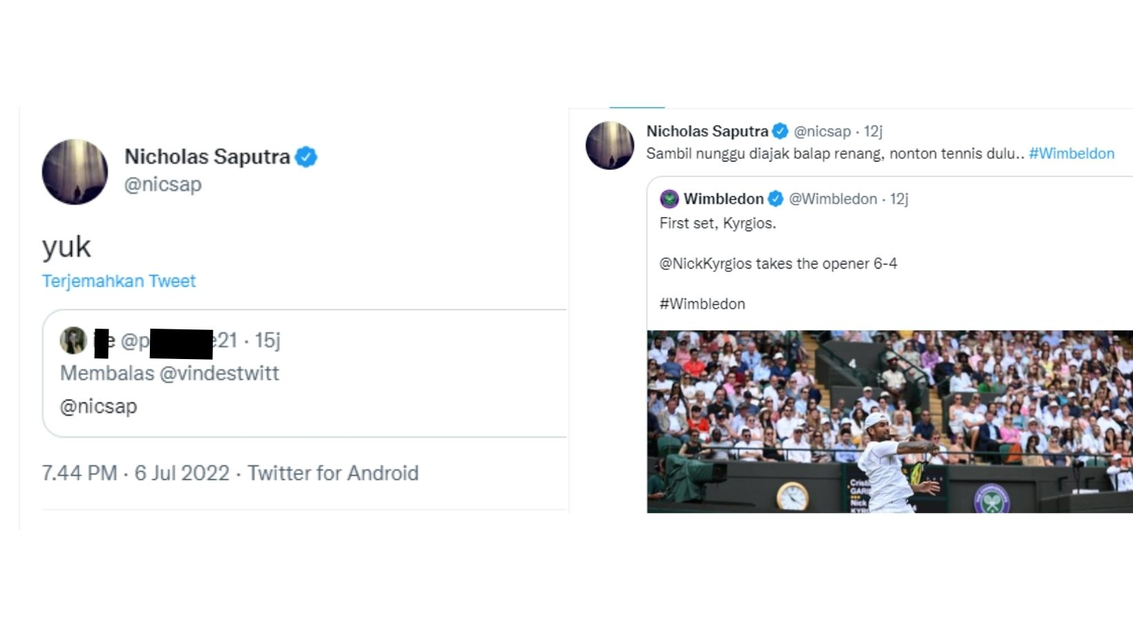 Nicholas Saputra menerima dan menunggu tantangan lomba renang