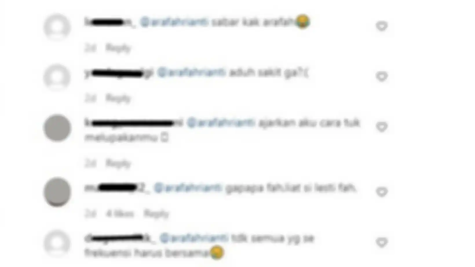 Komentar di IG alcaoctvn