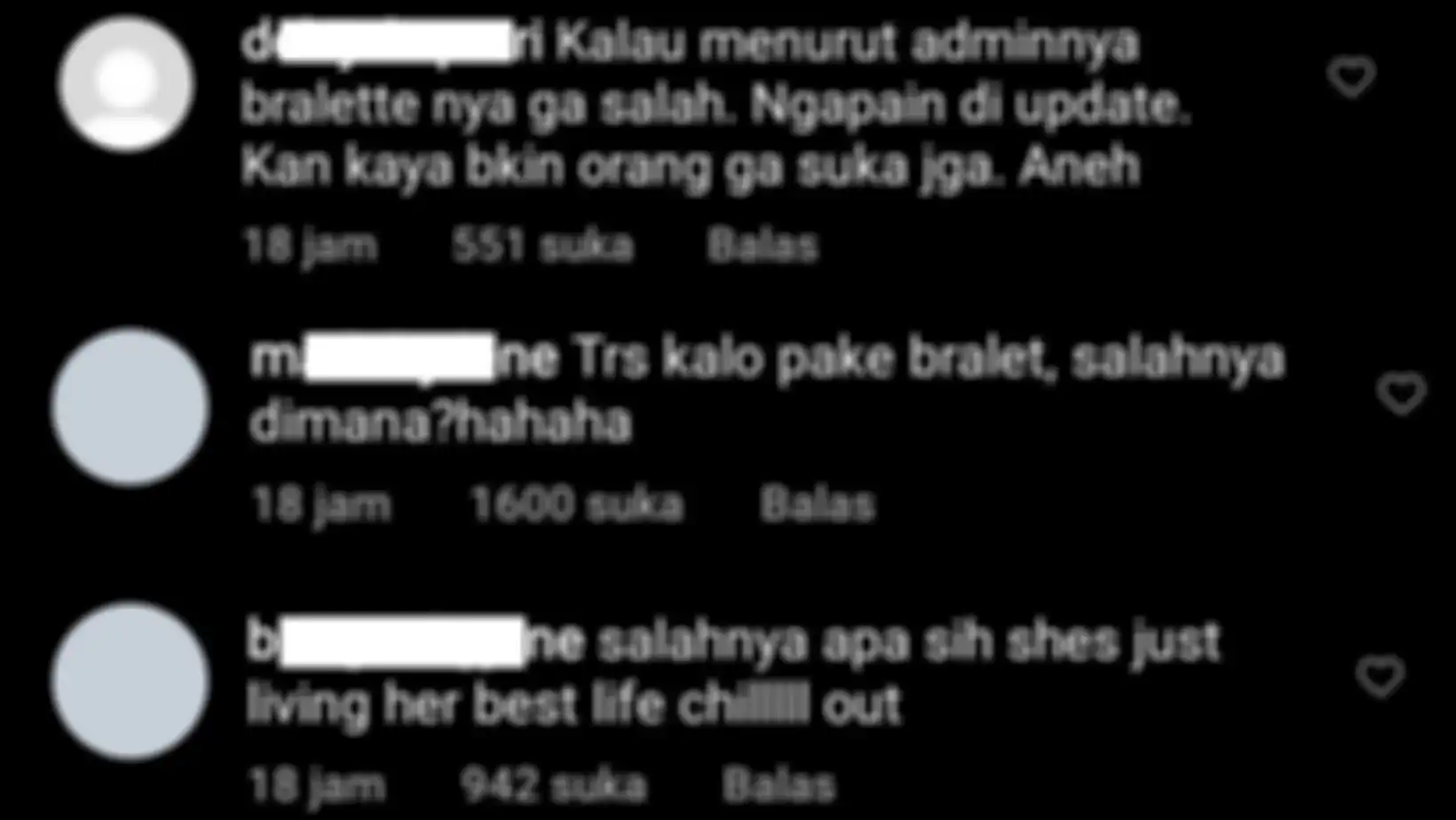 Komentar netizen bela Chandrika Chika