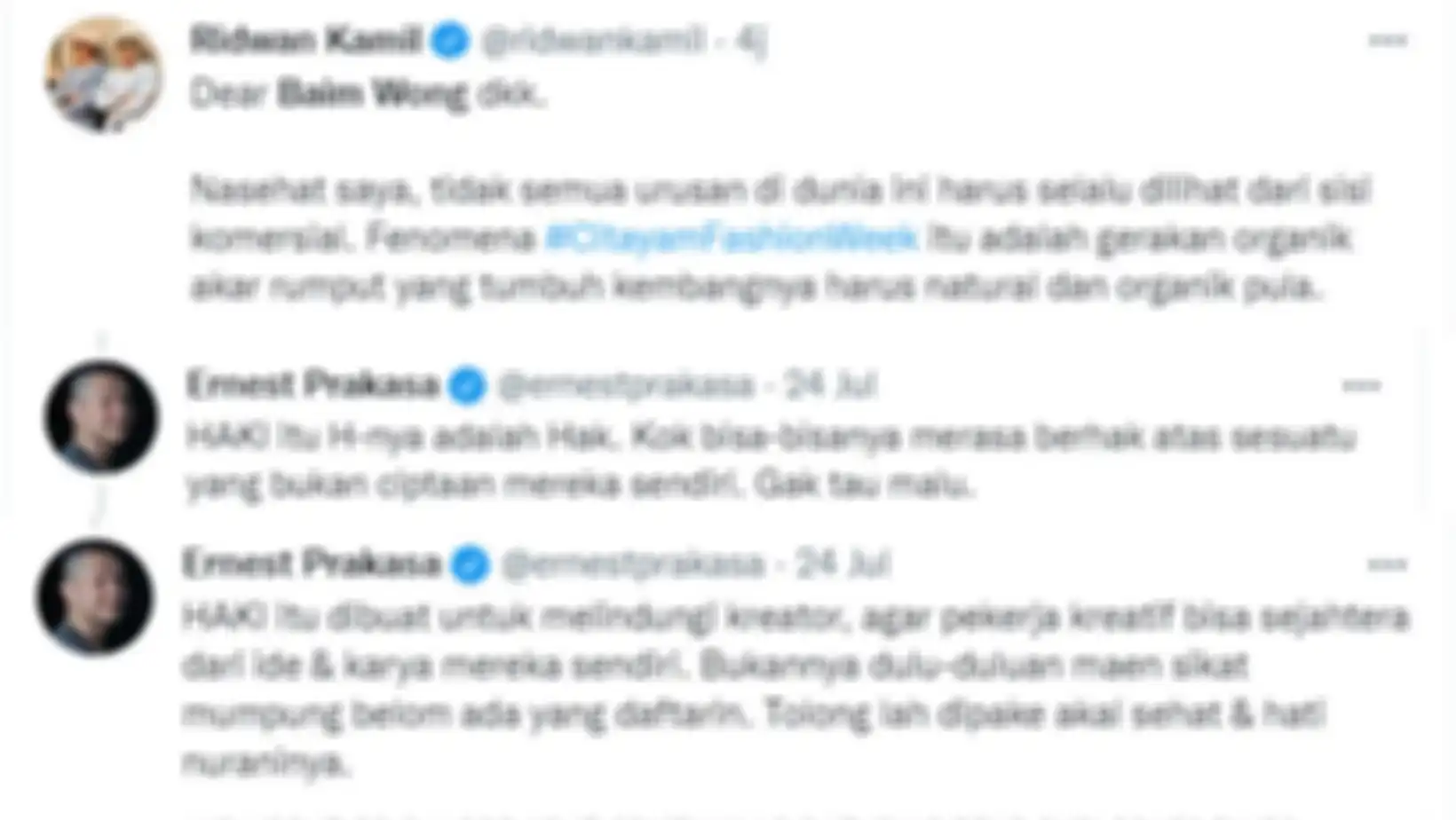 Cuitan Ridwan Kamil. Ernest Prakasa soal Citayam Fashion Week