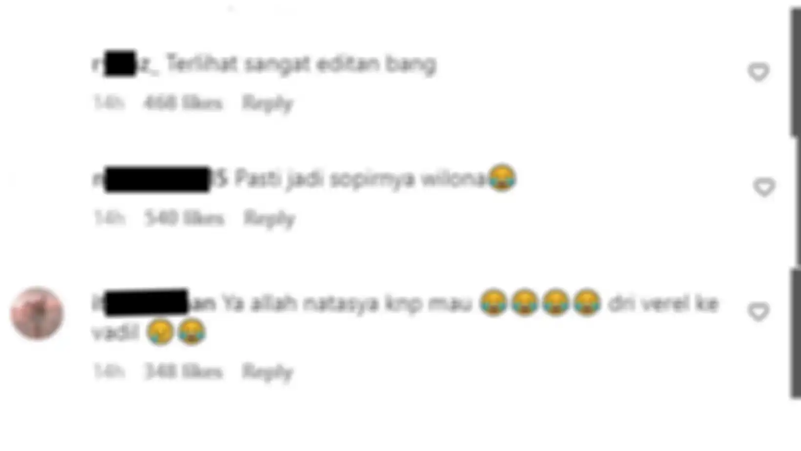 Komentar netizen di akun Instagram Fadil Jaidi
