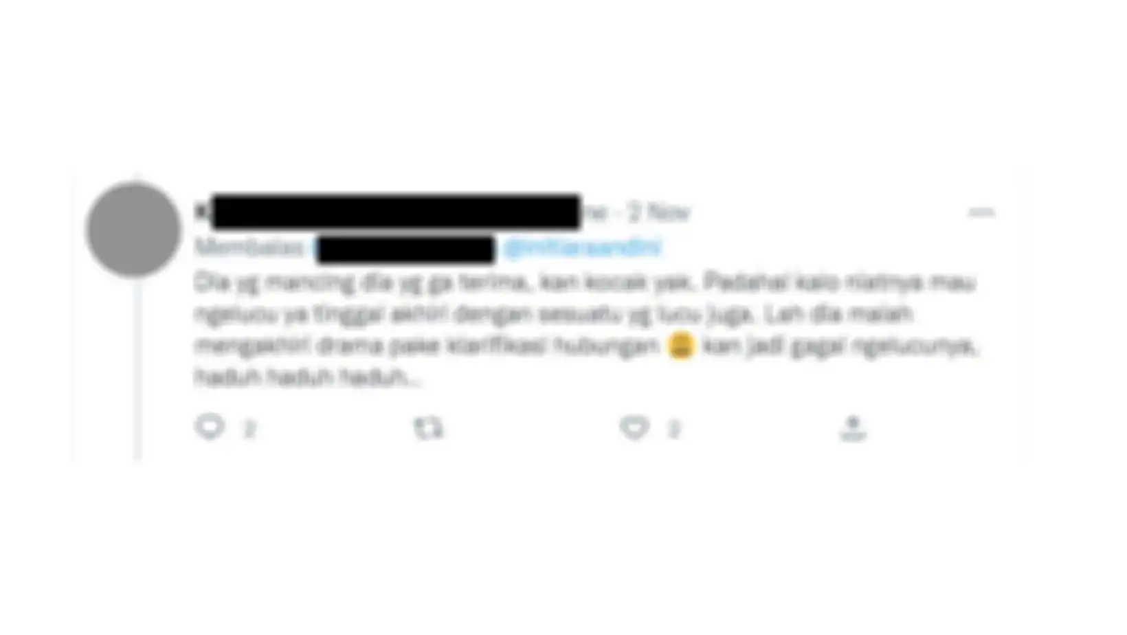 respon netizen Tiara Andini
