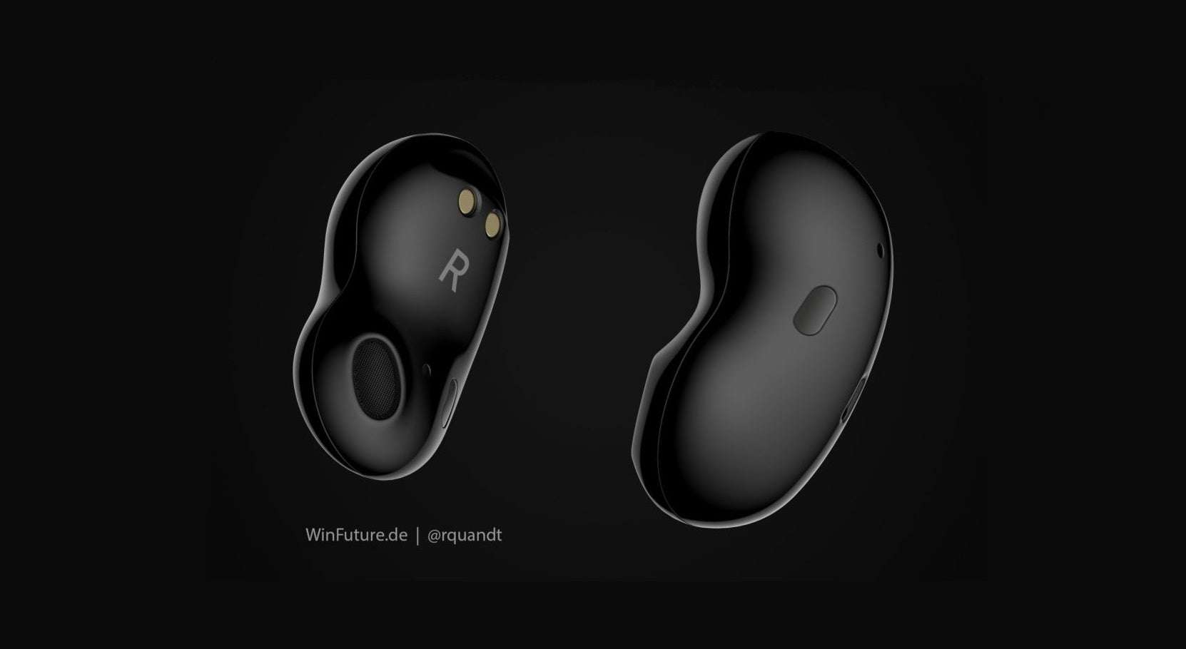 Samsung Galaxy Buds Beans warna hitam.