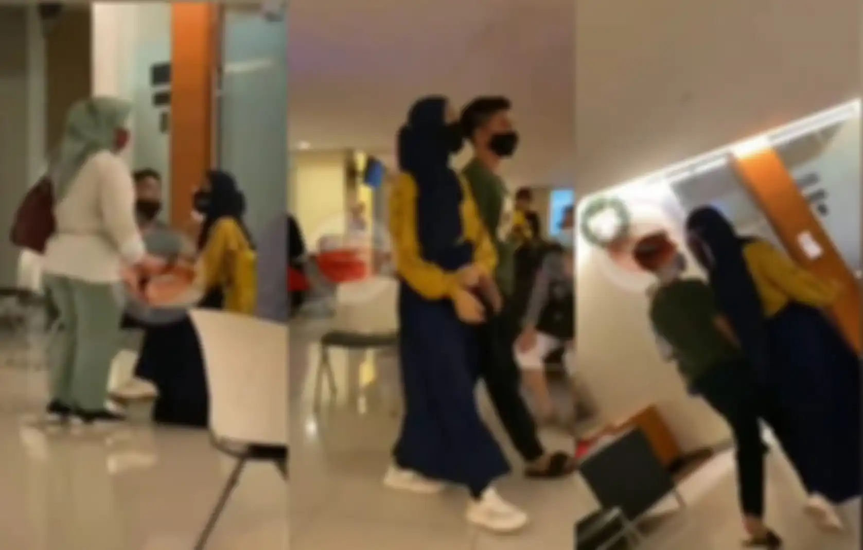 Kolase tangkap layar video diduga Rizki DA dan Nadya Mustika