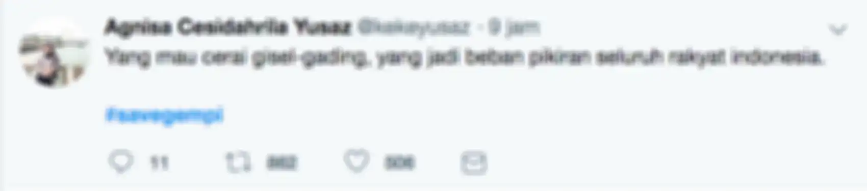 Twit Kocak Menanggapi Perceraian Gading Gisel