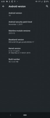 Update sofware android 10 dalam Sony Xperia 1.