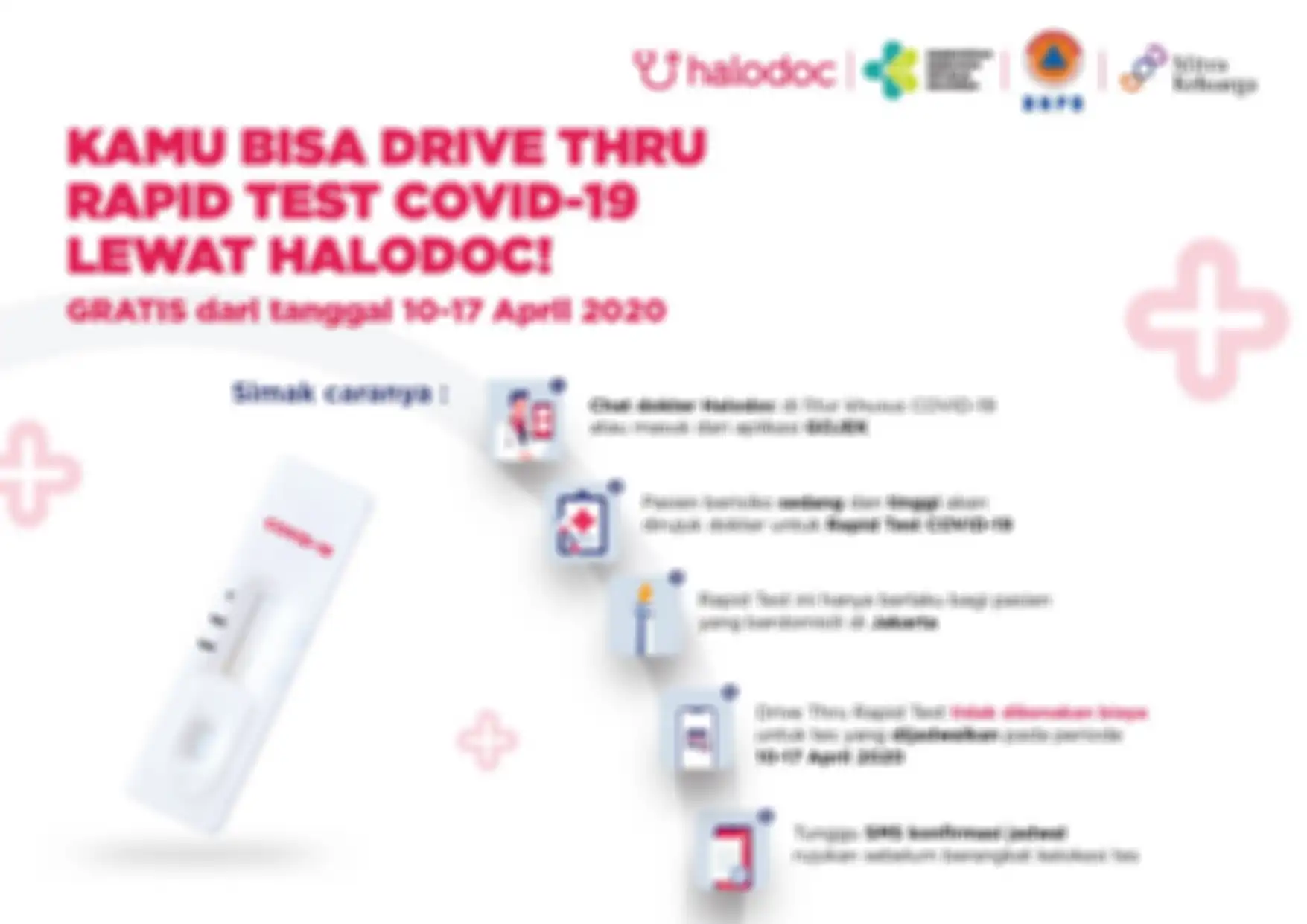 Proses penggunaan aplikasi Halodoc untuk bisa dapatkan drive thru rapid test Covid-19 di Halodoc
