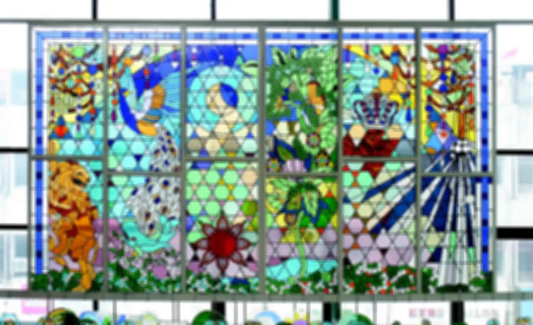 Panel kaca patri dibuat dari stained glass, kemudian dirangkai dan disusun lagi jadi bentuk yang diinginkan.
