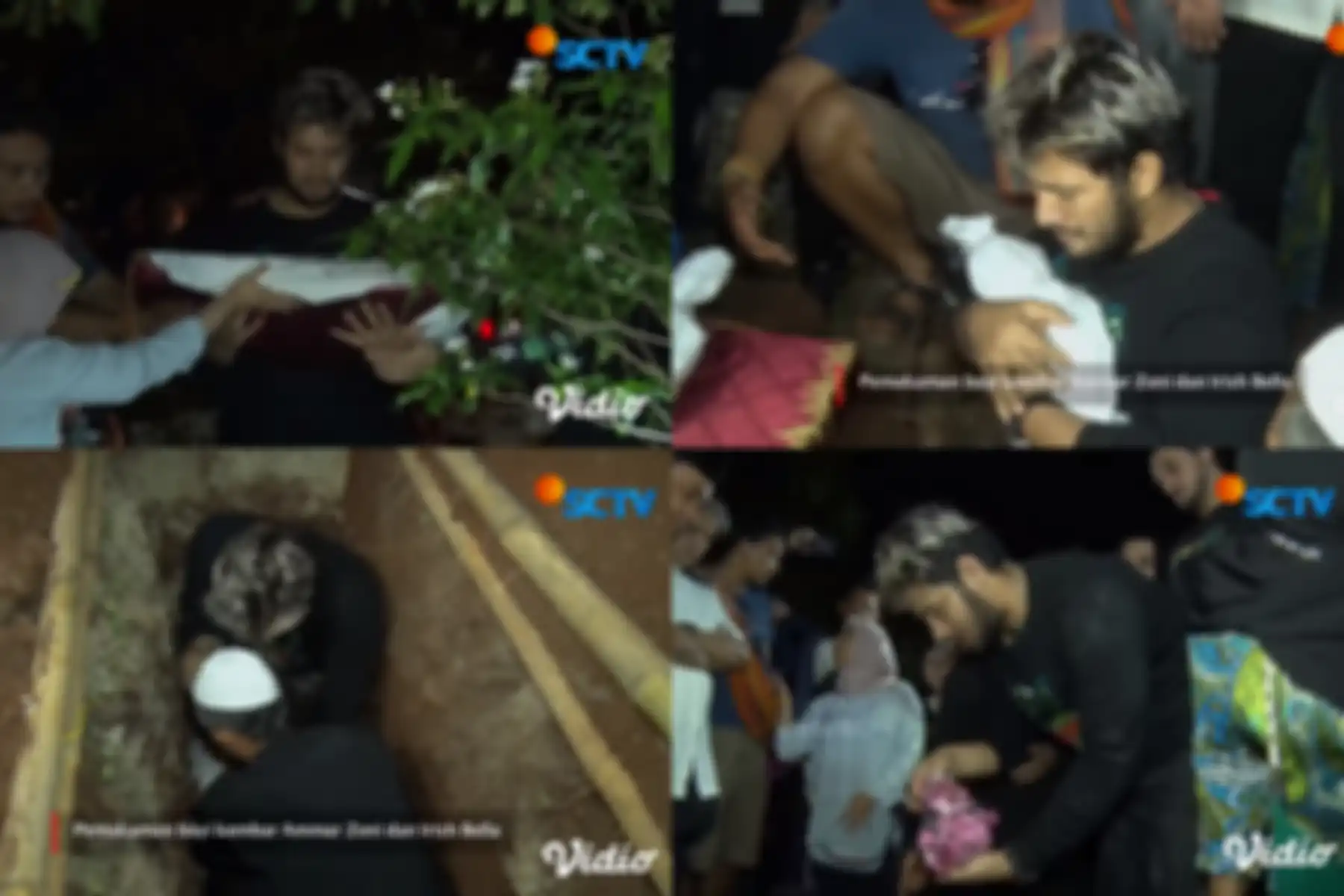 Suasana pemakaman anak kembar Ammar Zoni dan Irish Bella