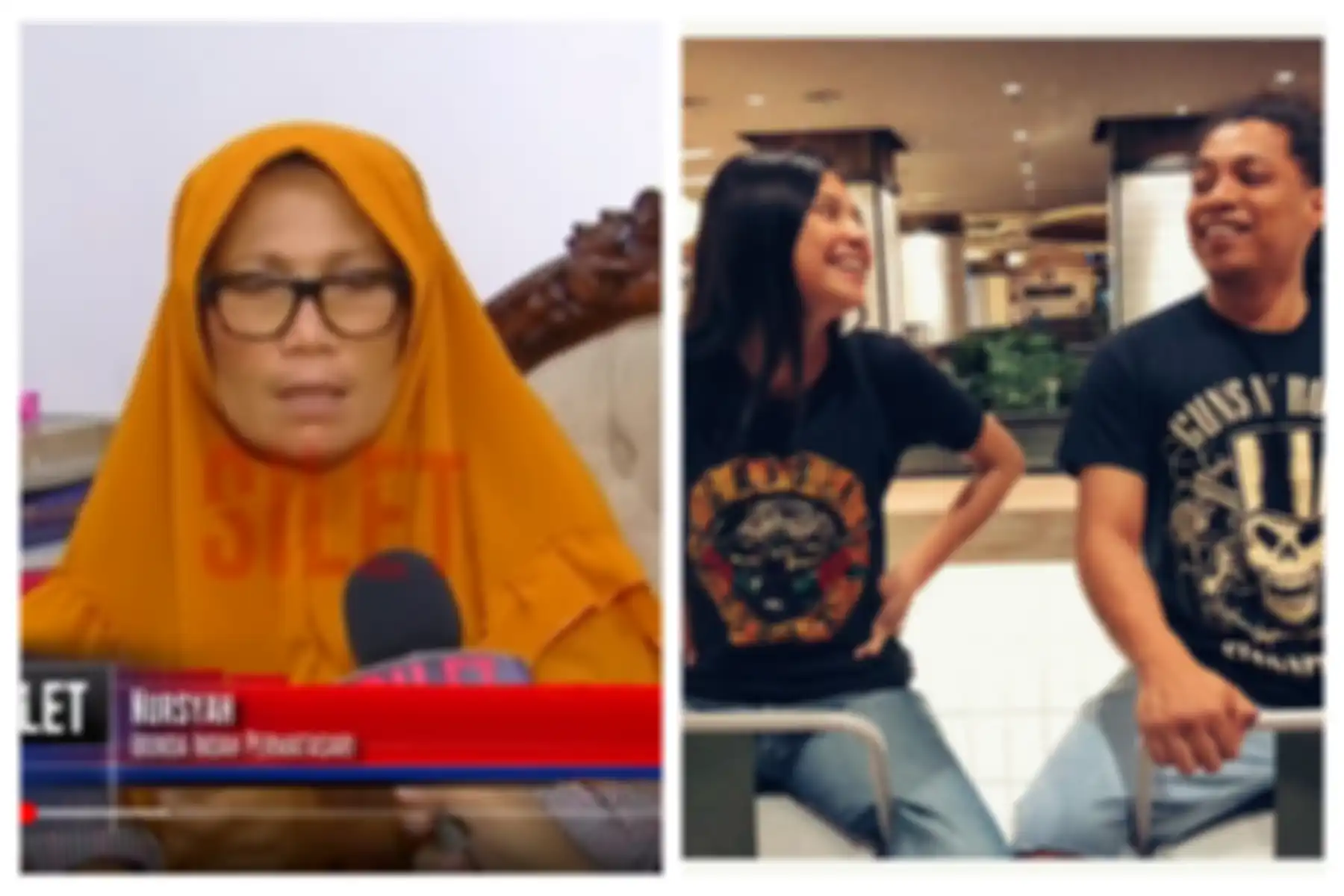 Kolase foto Nursyah, Indah Permatasari, Arie Kriting.