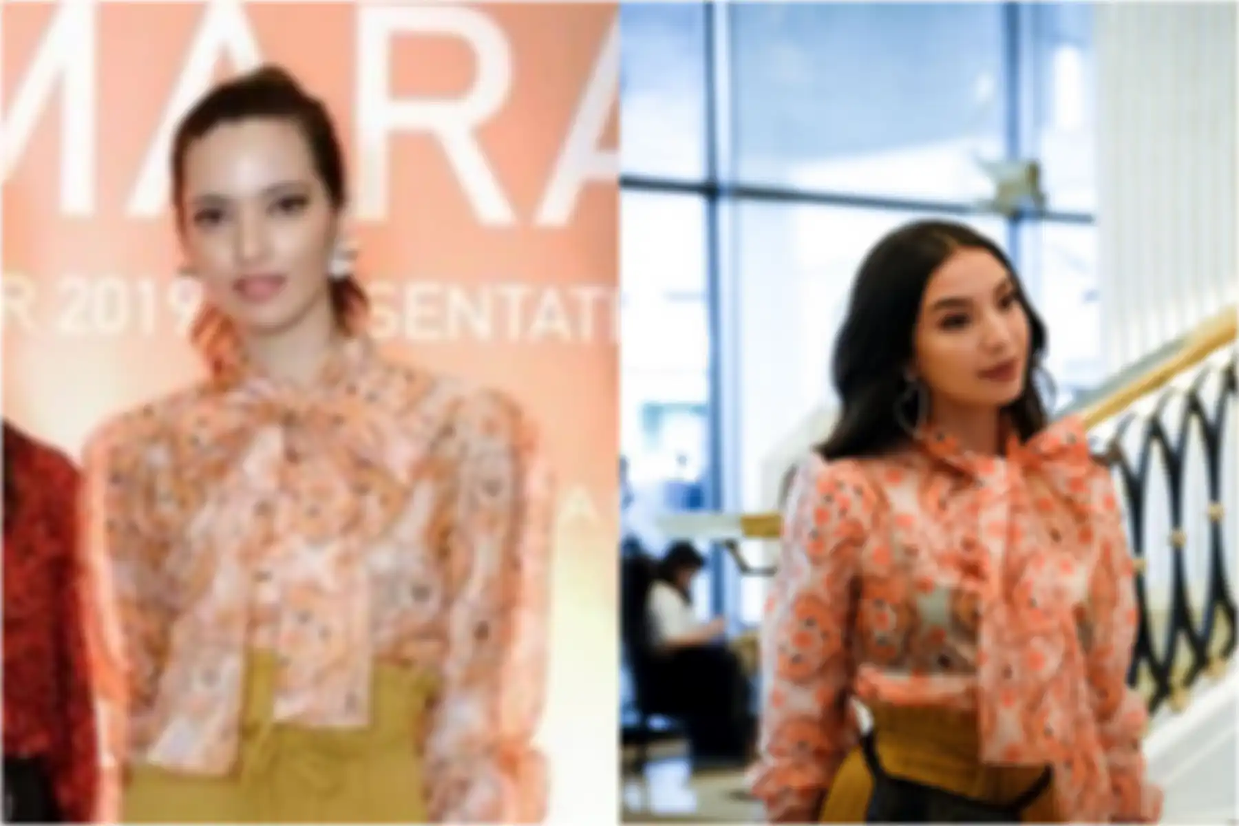 Nia Ramadhani dan Manohara pakai baju sama persis
