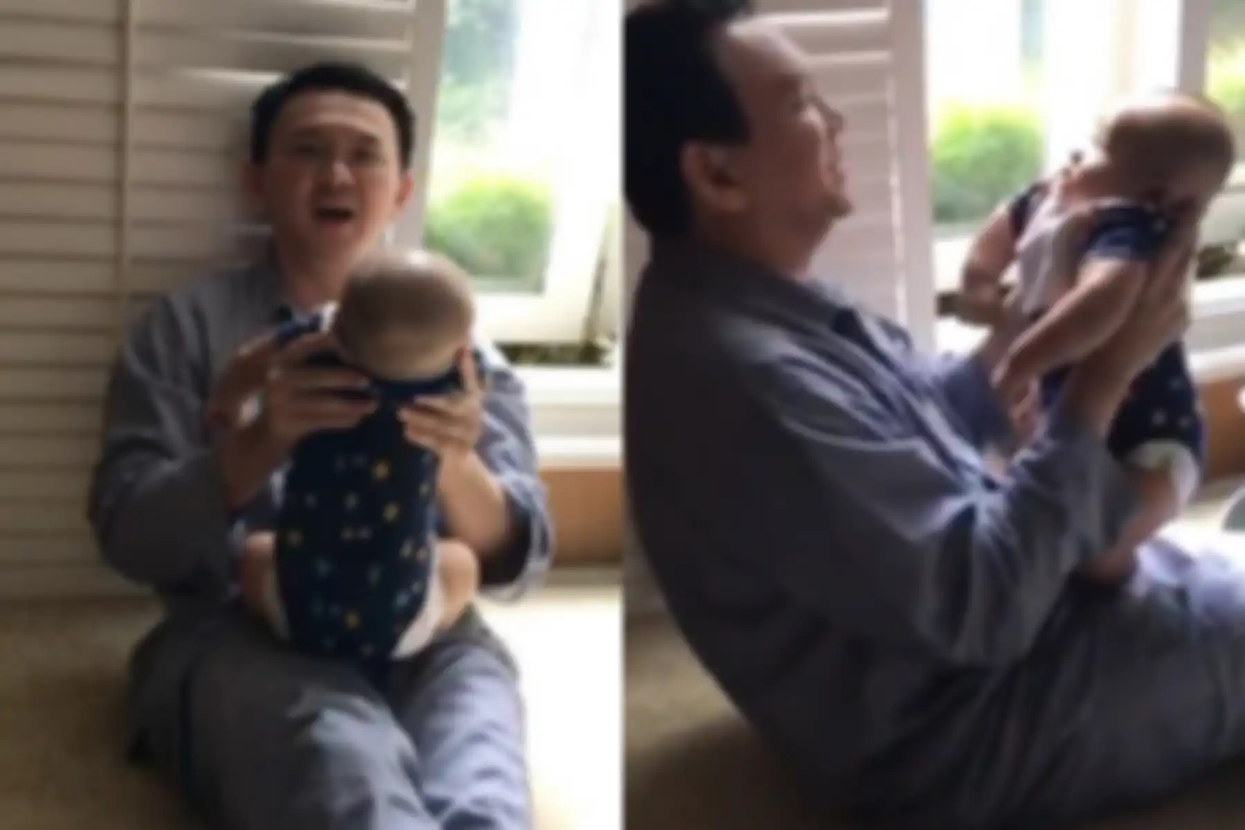 Ahok dan putra bungsunya, Yosafat