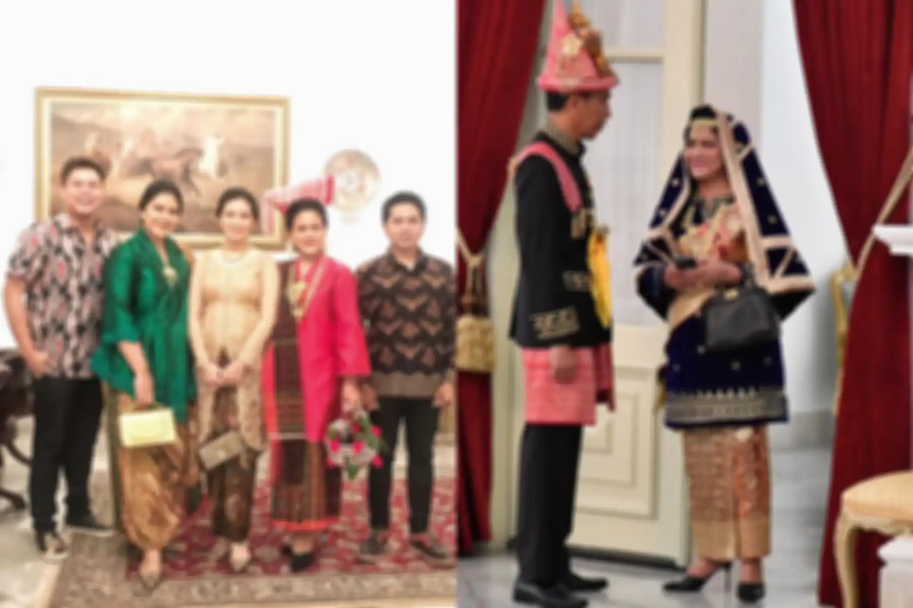 Tampilan Iriana Jokowi saat upcara HUT ke-74 RI 2019 (kiri) dan Tampilan Iriana Jokowi saat upcara HUT ke-73 RI 2018
