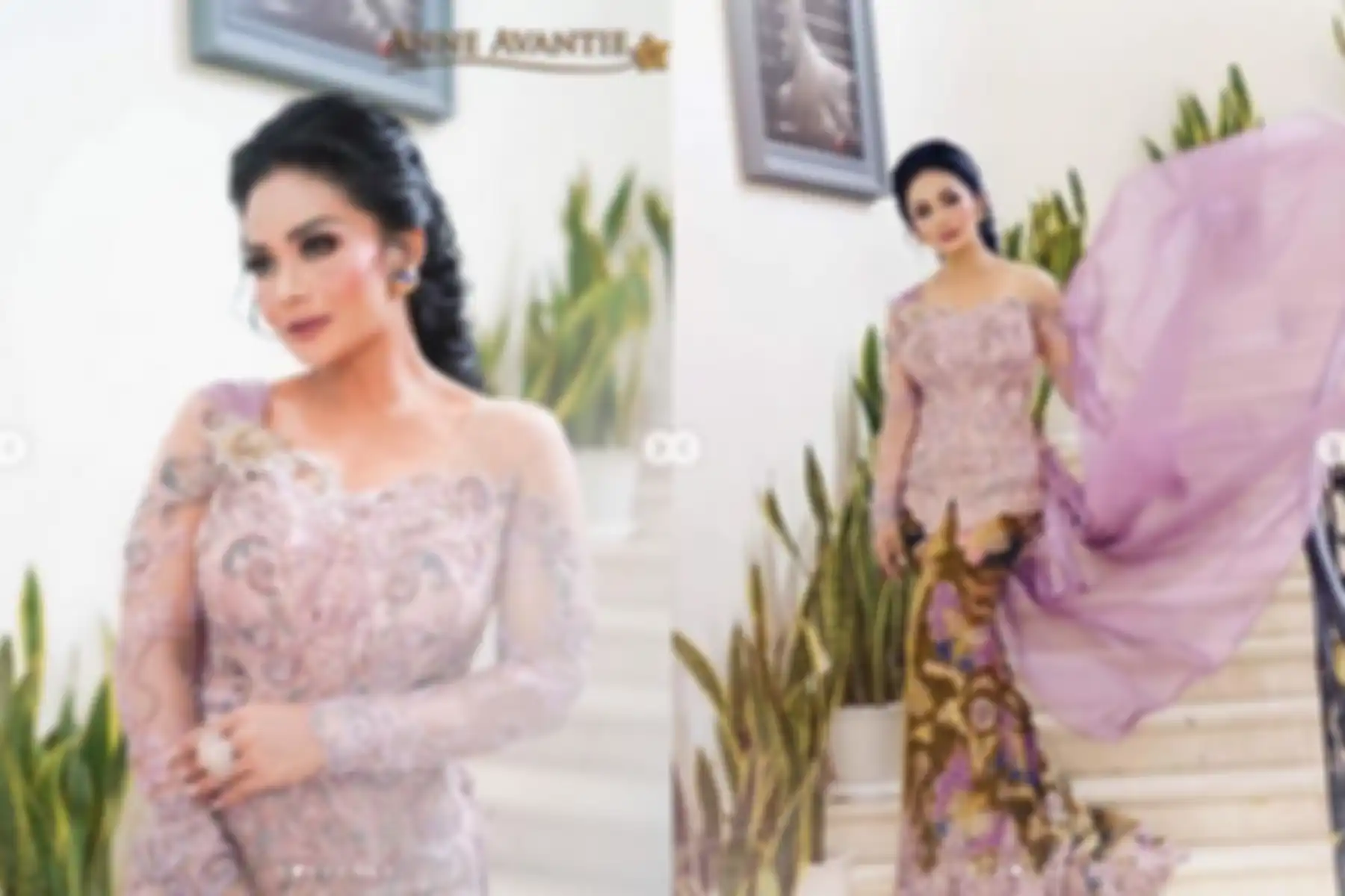 Penampilan Krisdayanti yang Kenakan Kebaya Mewah Saat Hadiri Acara Lamaran Aurel Hermansyah