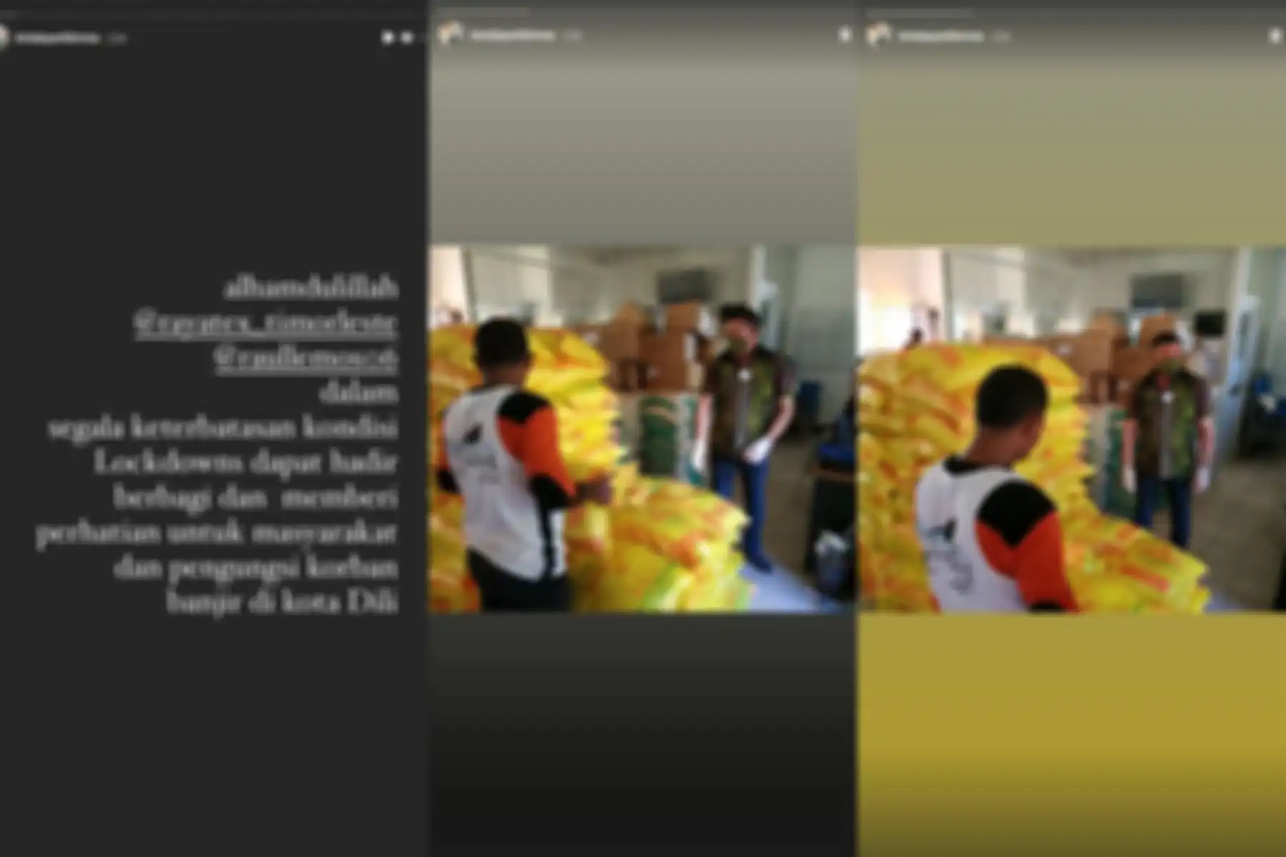 Raul Lemos bagikan bantuan untuk korban banjir