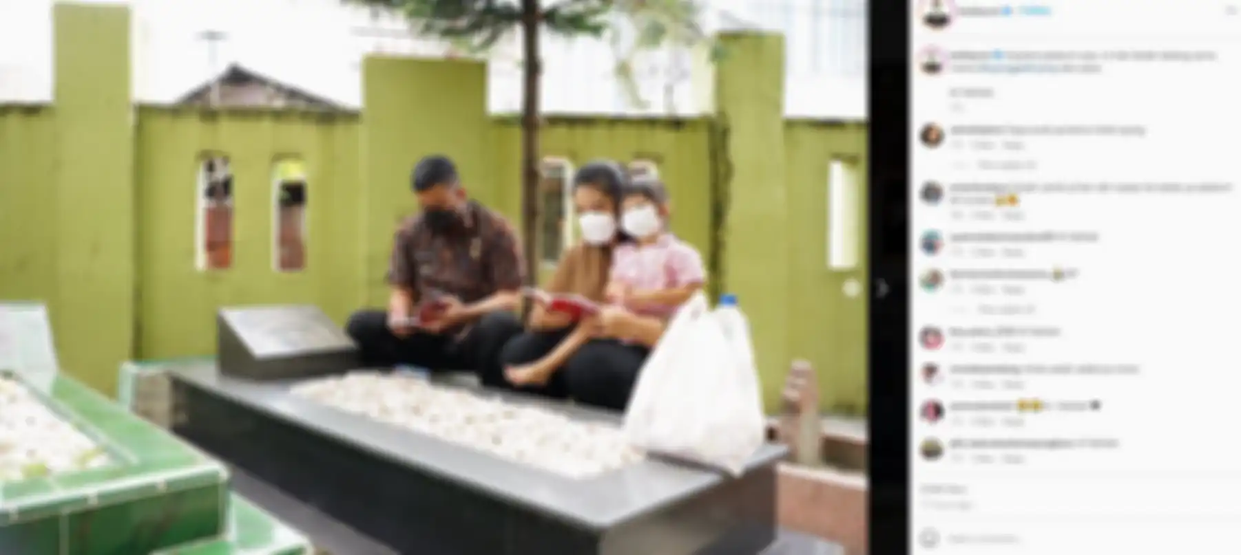 Tampilan sederhana Kahiyang Ayu saat berizarah ke makam sang mertua