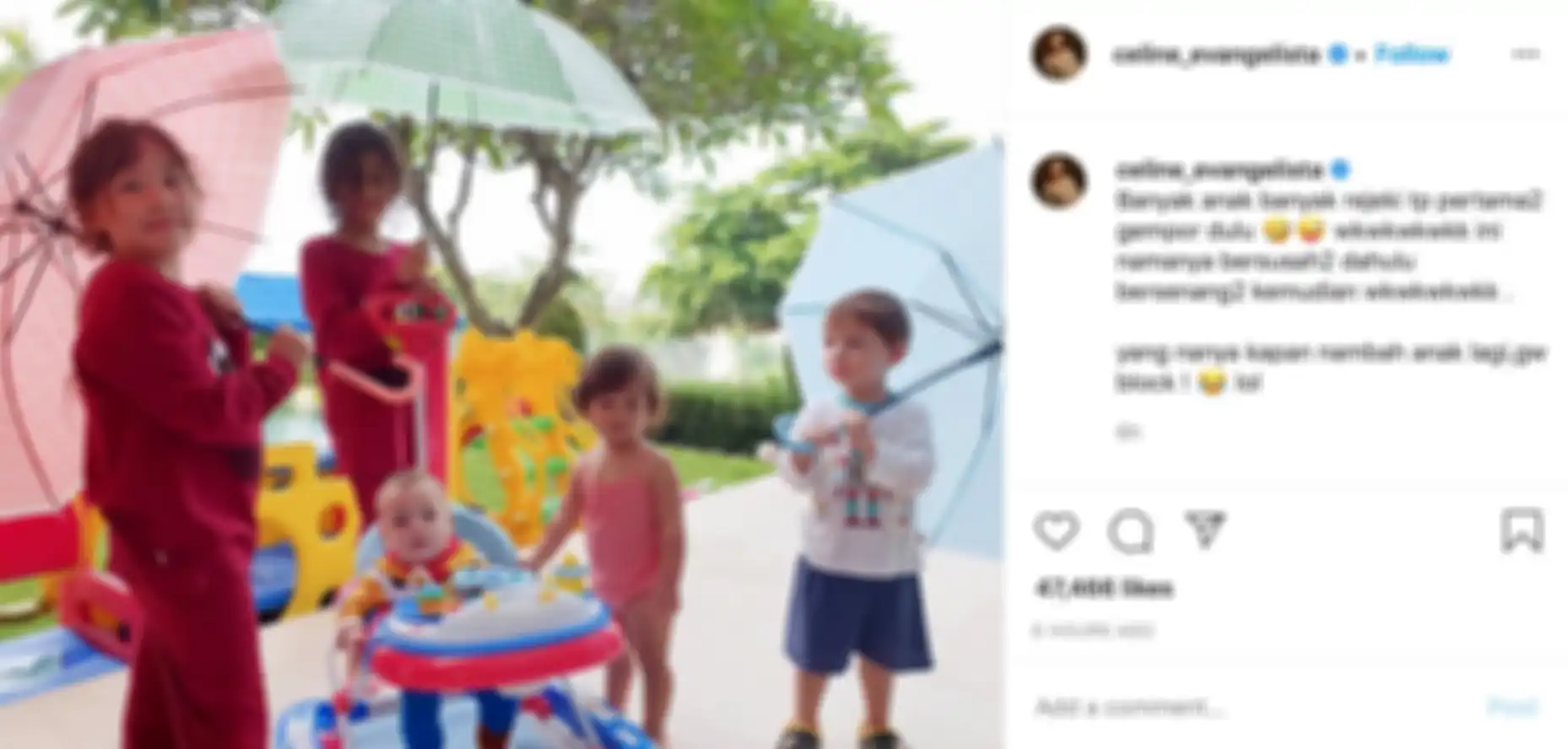 Tak ingin tambah momongan lagi, Celine Evangelista sampai beri ancaman.