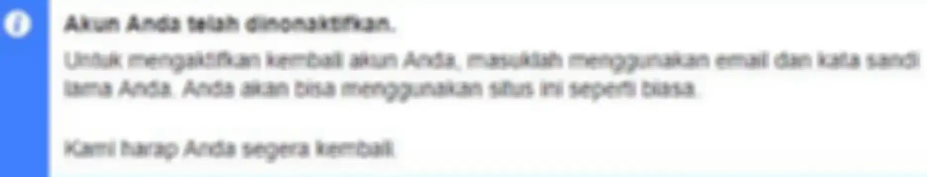 Facebook berhasil dinonaktifkan sementara waktu