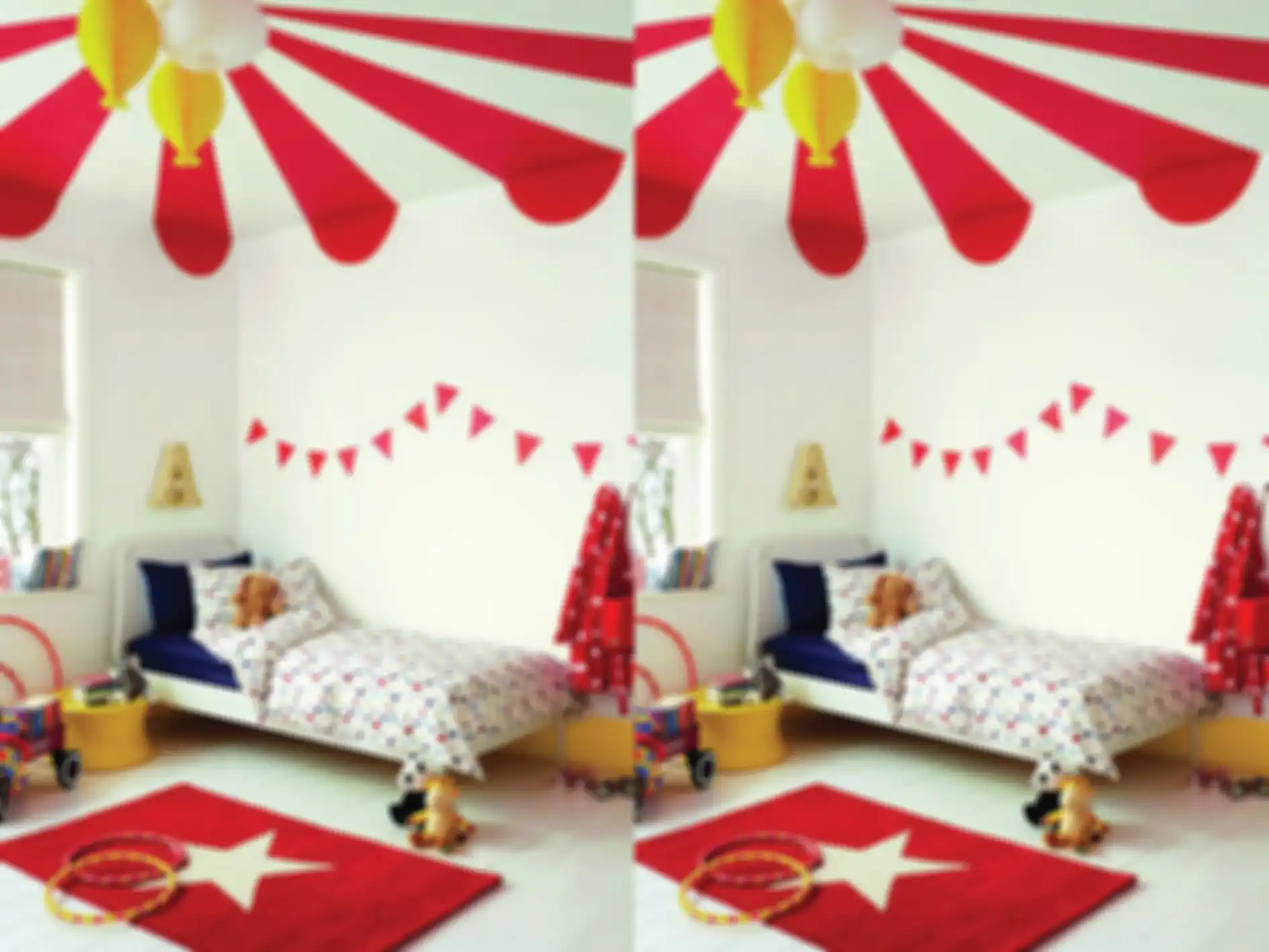 Berkreasi dengan cat ramah lingkungan untuk kamar anak.