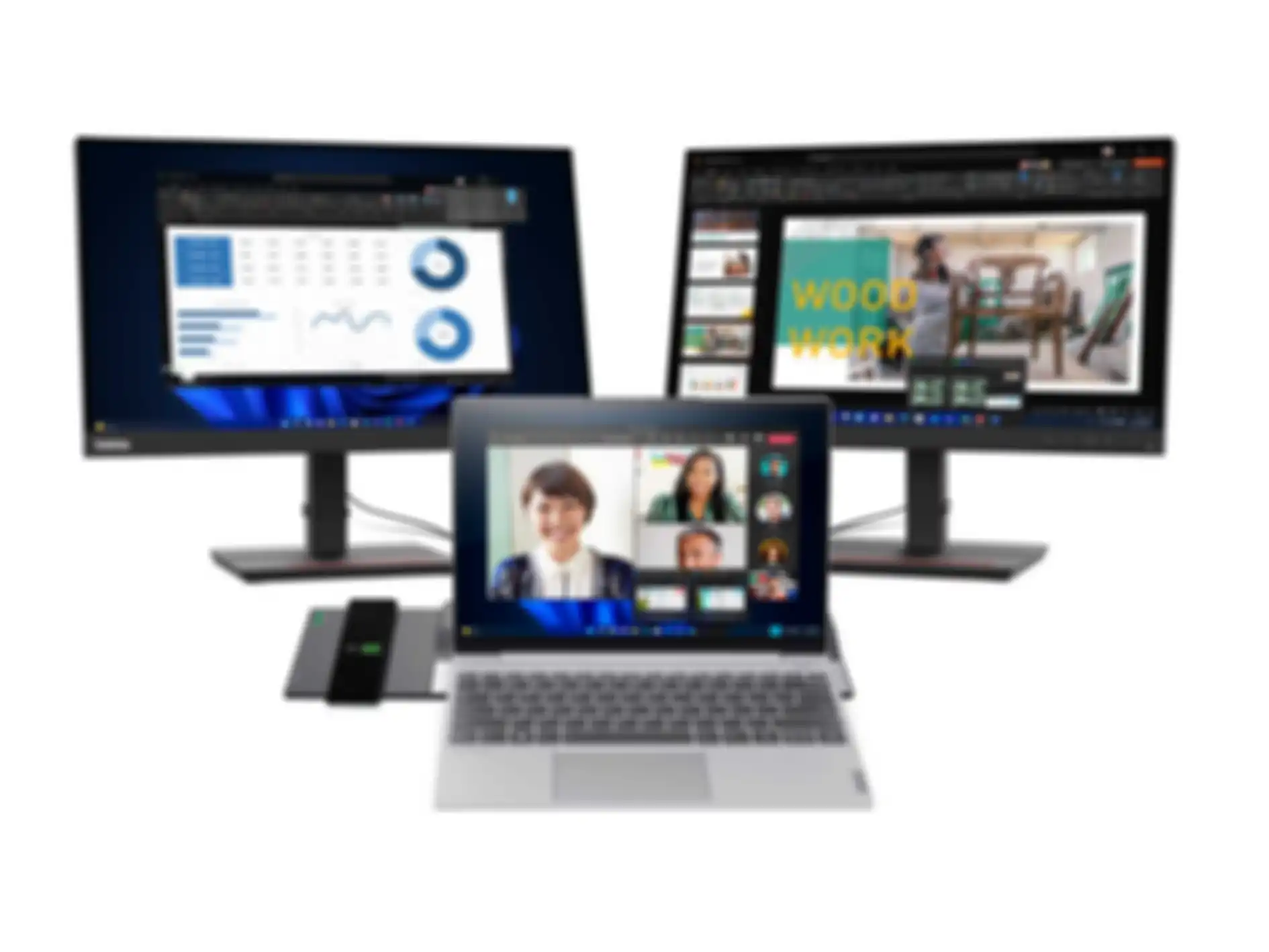 Fungsi hub pada ThinkBook Wireless Dock