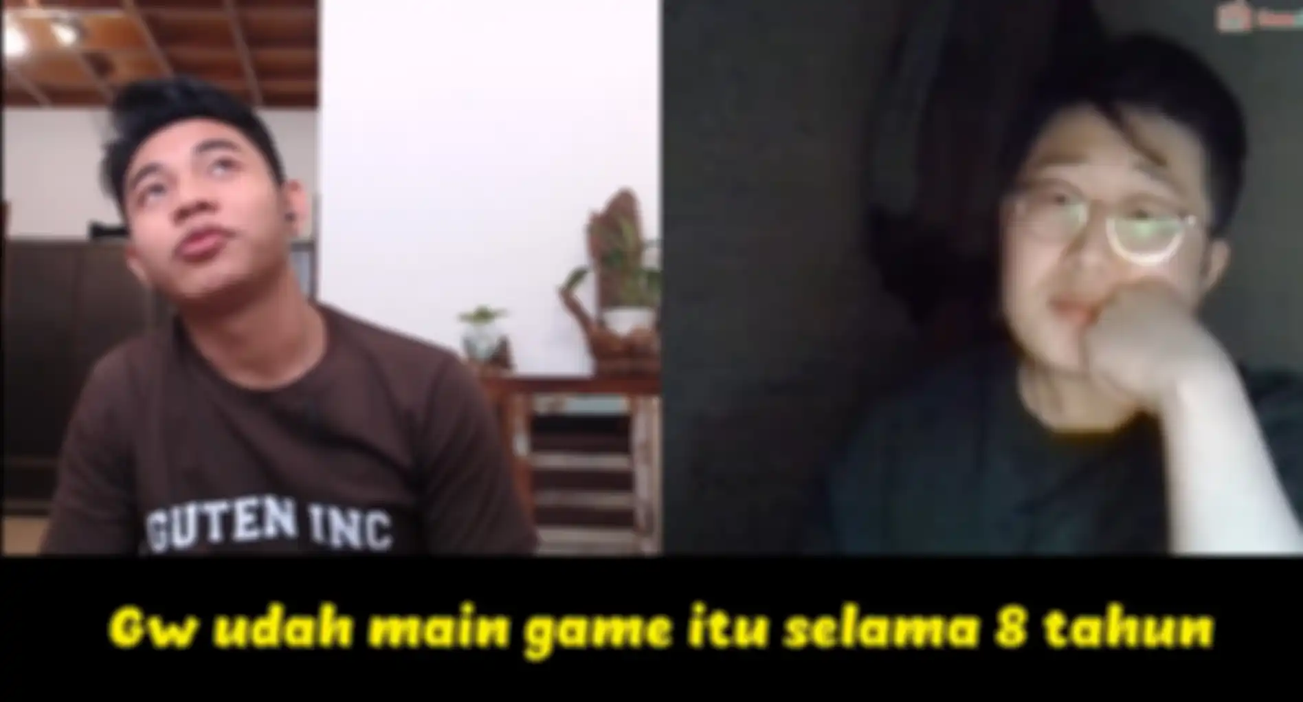 Cuplikan percakapan Fiki Naki dengan Kwang Hee di konten video YouTube terbarunya yang membahas soal kegemaran Fiki dalam bermain game Dota 2