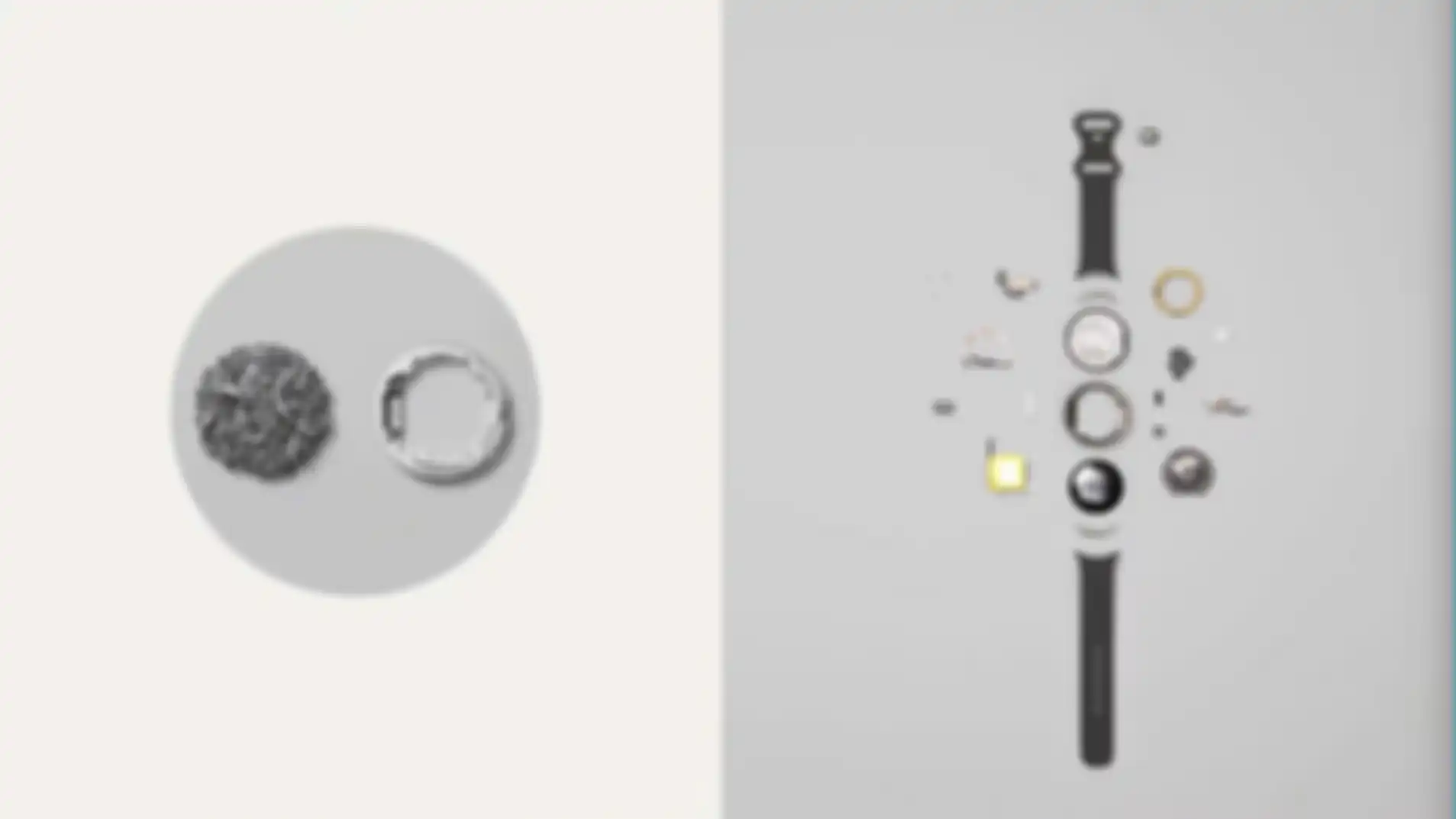 Ilustrasi material ramah lingkungan pada Google Pixel Watch. 