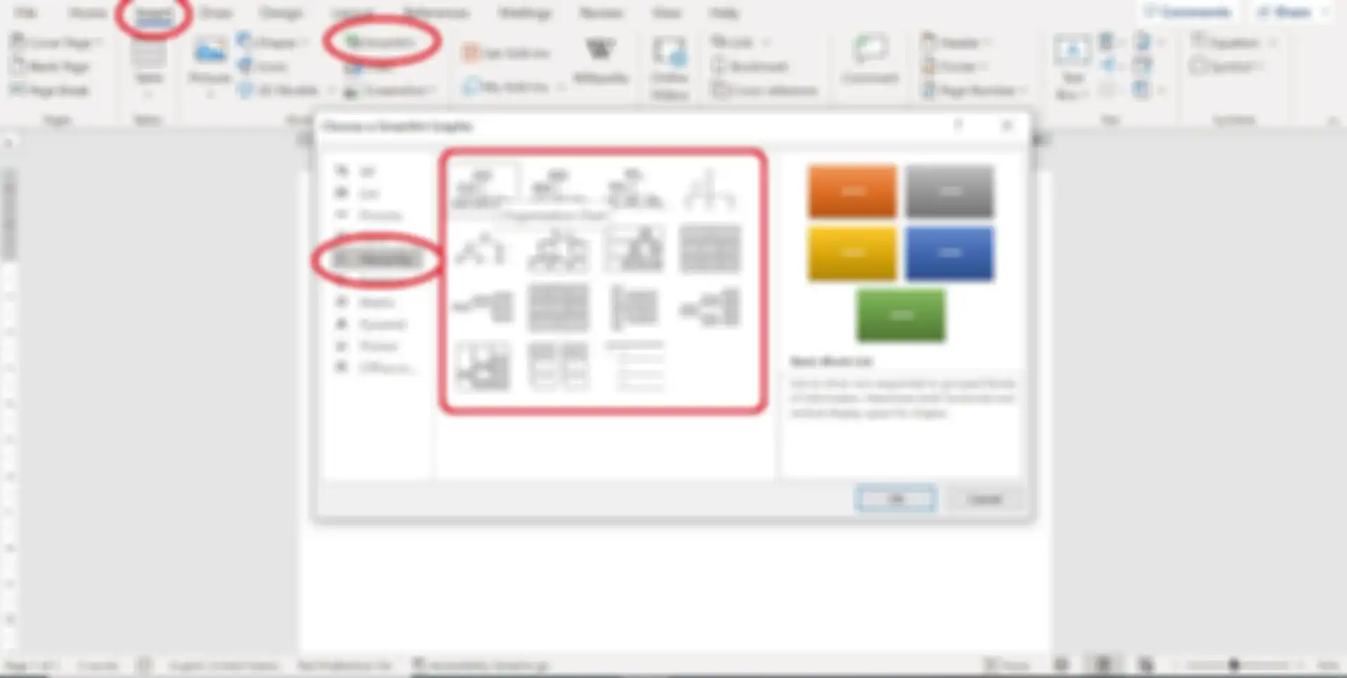 bagan organisasi di microsoft word