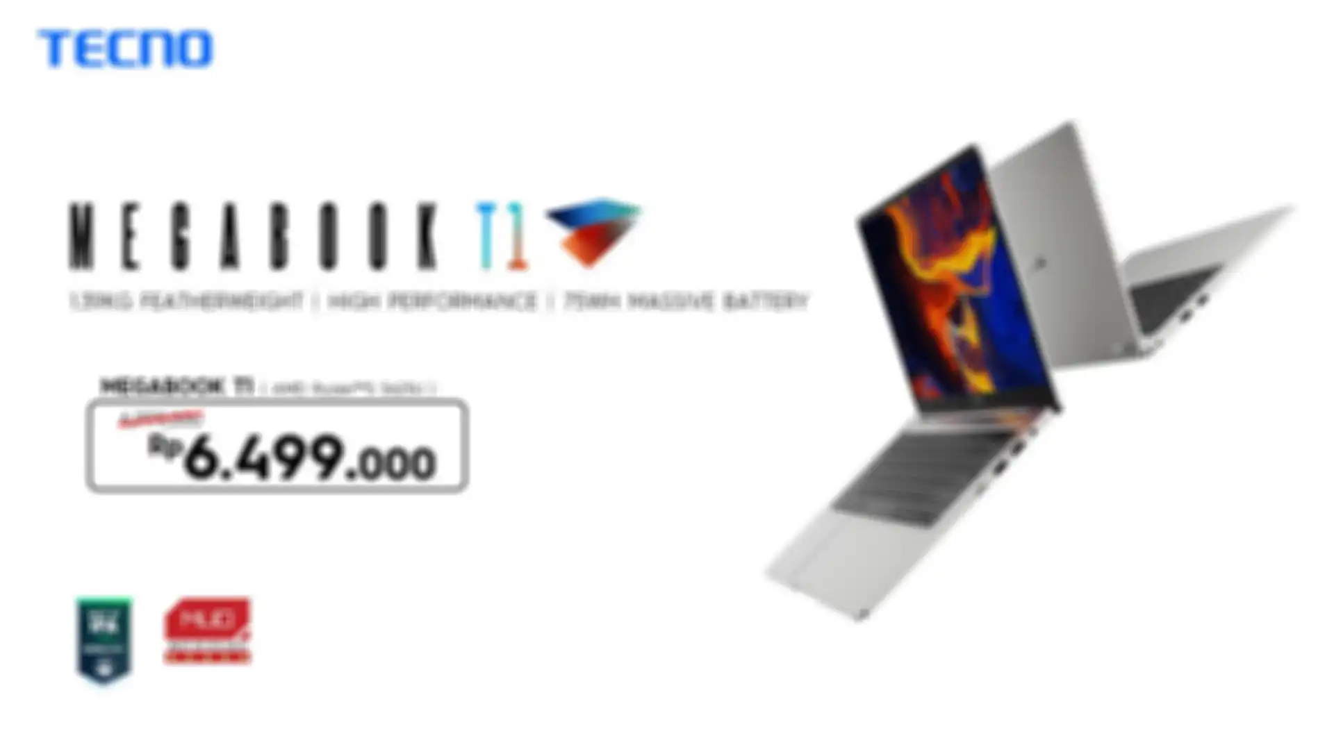 Harga Tecno Megabook T1 AMD