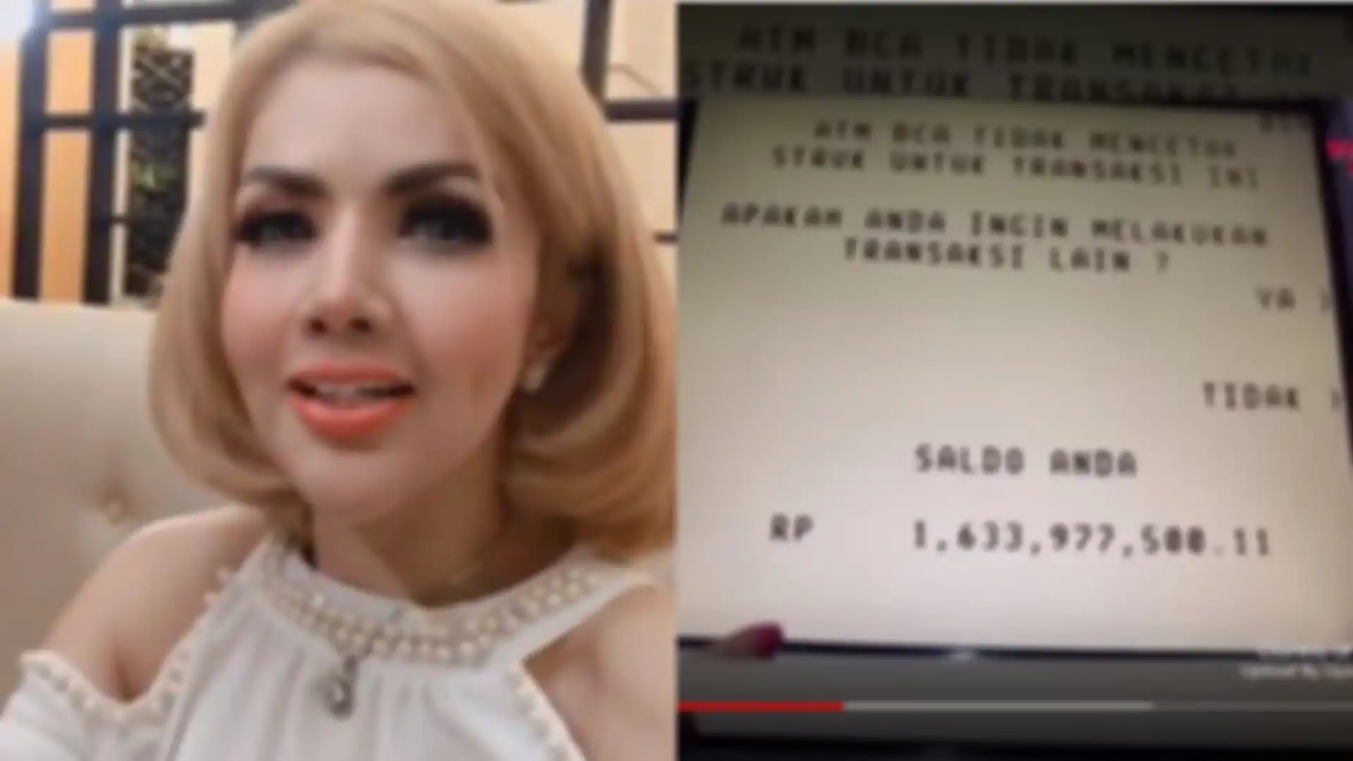 Barbie Kumalasari tunjukkan saldo ATM-nya capai Rp3,1 miliar.