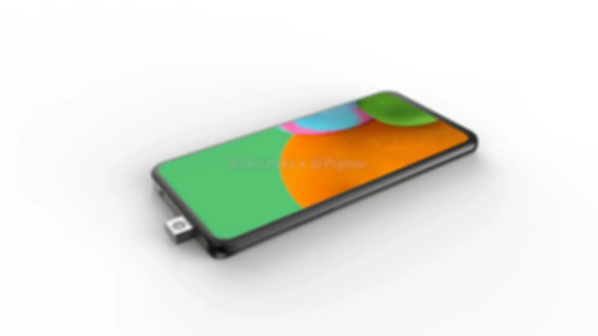 bagian smartphone Samsung yang memperlihatkan bagian atas.