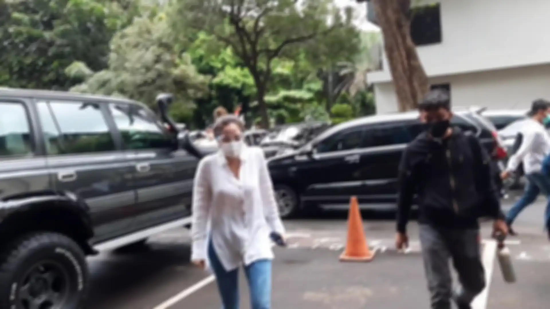 Gisella Anastasia saat ditemui Grid.ID di Polda Metro Jaya, Jakarta Selatan, Senin (18/1/2021). 